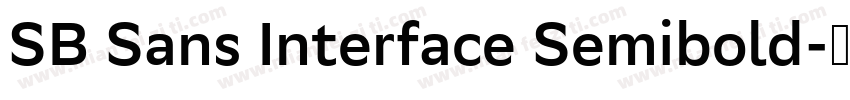 SB Sans Interface Semibold字体转换